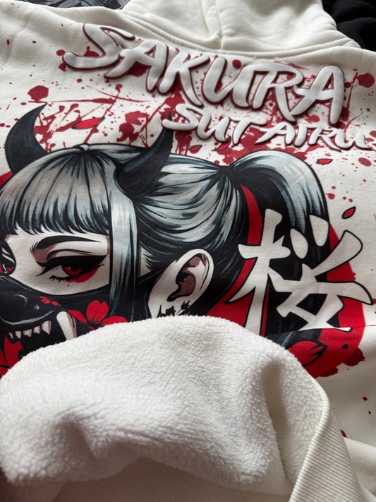 Moonlight: Sakura Red Oni Hoodie