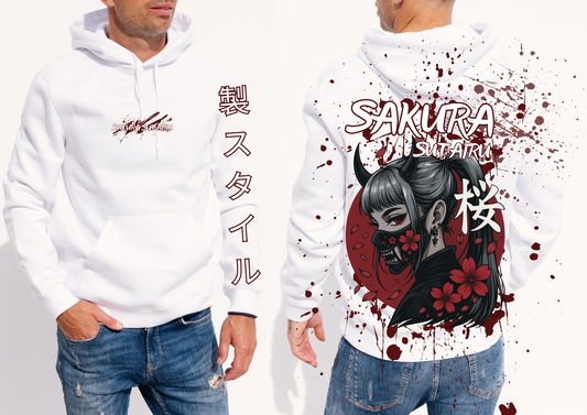 Moonlight: Sakura Red Oni Hoodie