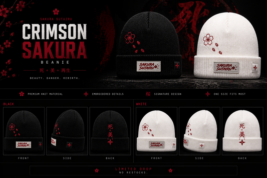 Crimson Sakura Beanie