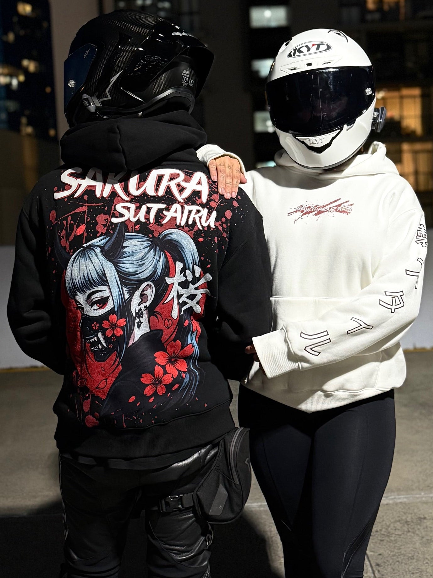 Moonlight: Sakura Red Oni Hoodie