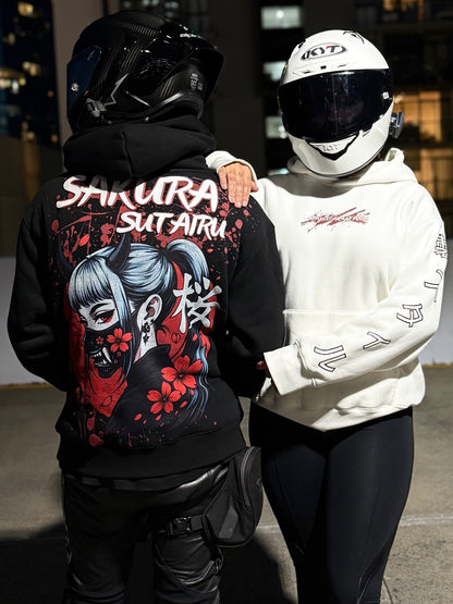 Moonlight: Sakura Red Oni Hoodie