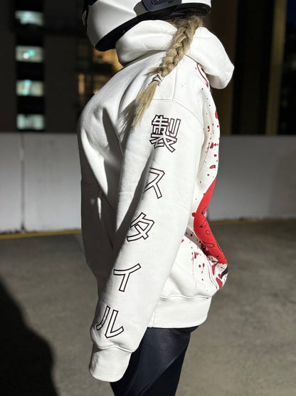 Moonlight: Sakura Red Oni Hoodie
